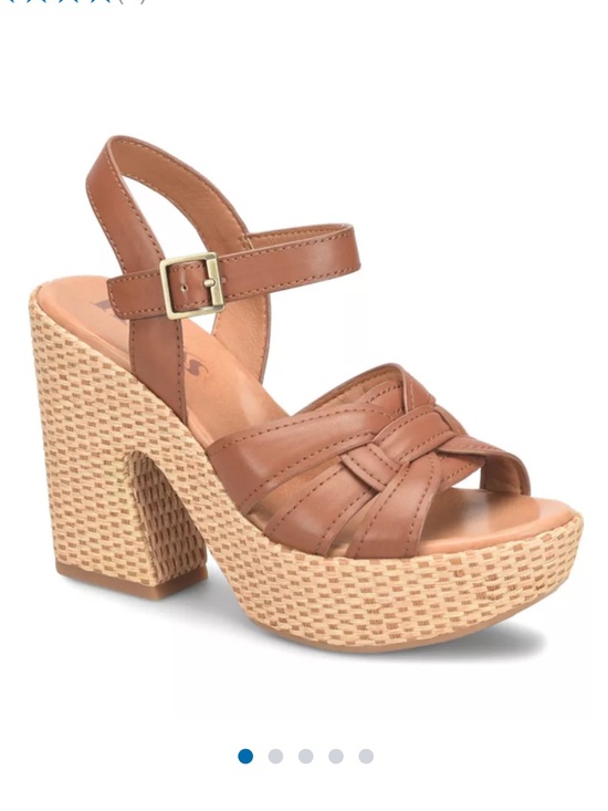 Kork-Ease Shoes - Korks Dee Brown Woven Platform Heeled Sandal - 11 NEW